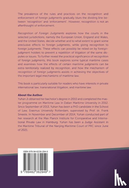 Ji, Yuhan - Recognition of Foreign Judgments