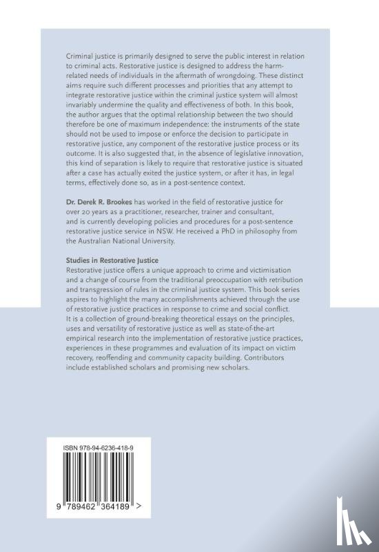 Brookes, Derek R. - Restorative Justice and Criminal Justice
