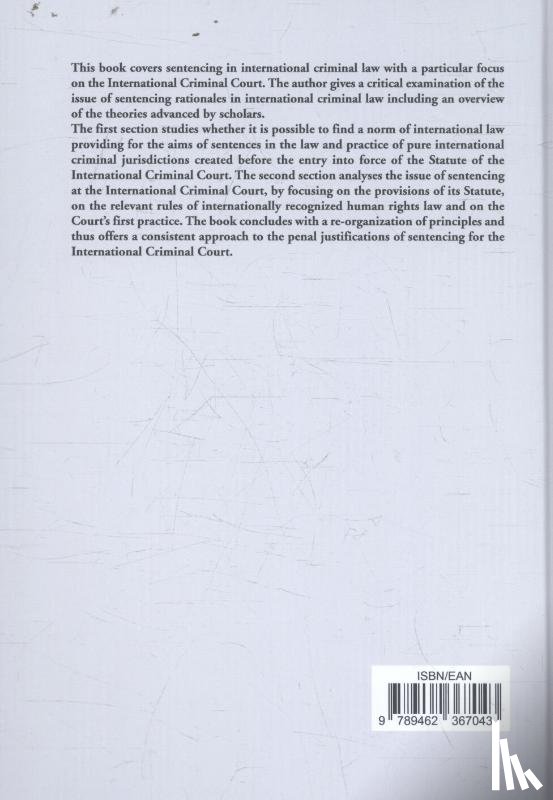 Riccardi, Alice - Sentencing at the International Criminal Court