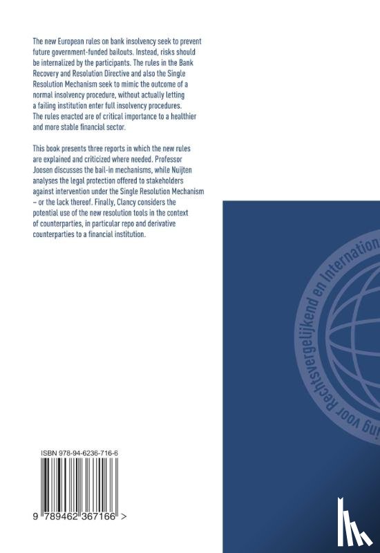 Nuijten, S.M.C., Joosen, Bart P.M., Clancy, Patrick - The Bank Recovery and Resolution Dir4ective and the Single Resolution Mechanism