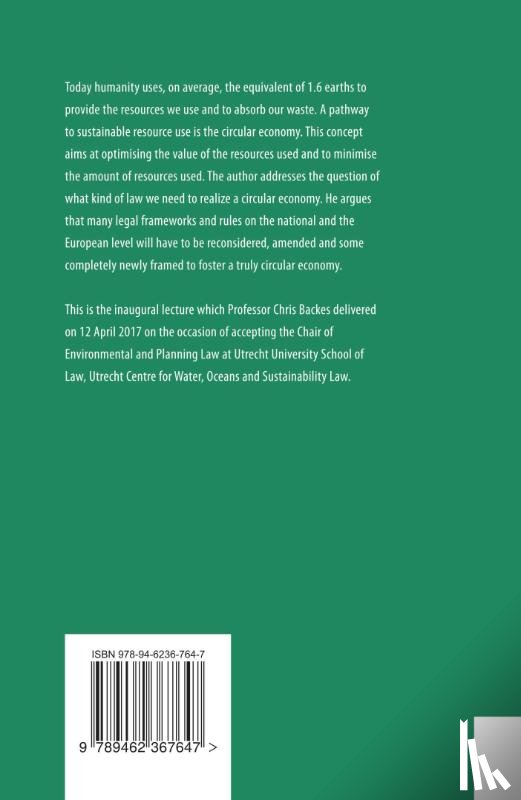 Backes, Chris - Law for a circular economy