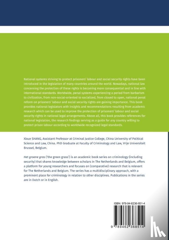 Shang, Xixue - International Standards on Legal Protection of Prisoners’ Labor and Social Security Rights