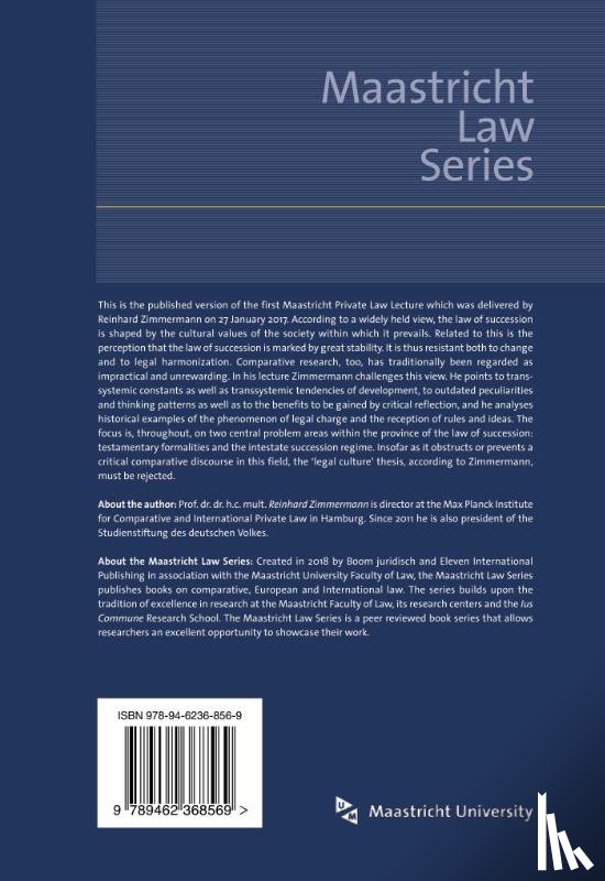 Zimmermann, Reinhard - Does the Law of Succession Reflect Cultural Differences?
