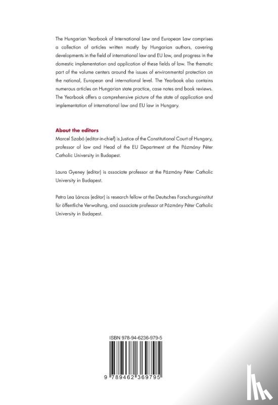  - Hungarian Yearbook of International Law 2019
