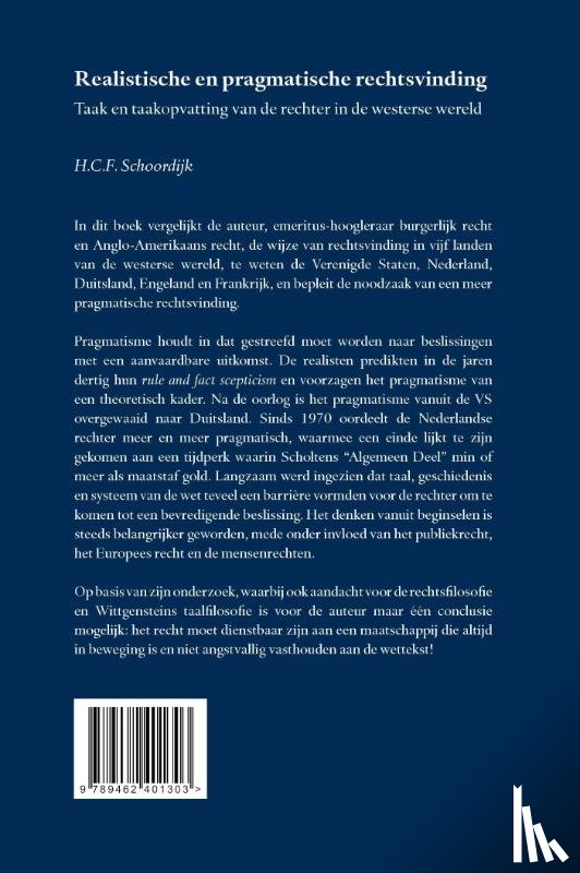 Schoordijk, H.C.F - Realistische en pragmatische rechtsvinding