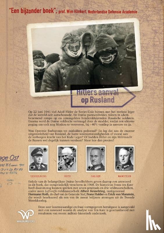 Kate, Frans Pieter ten - Hitlers aanval op Rusland