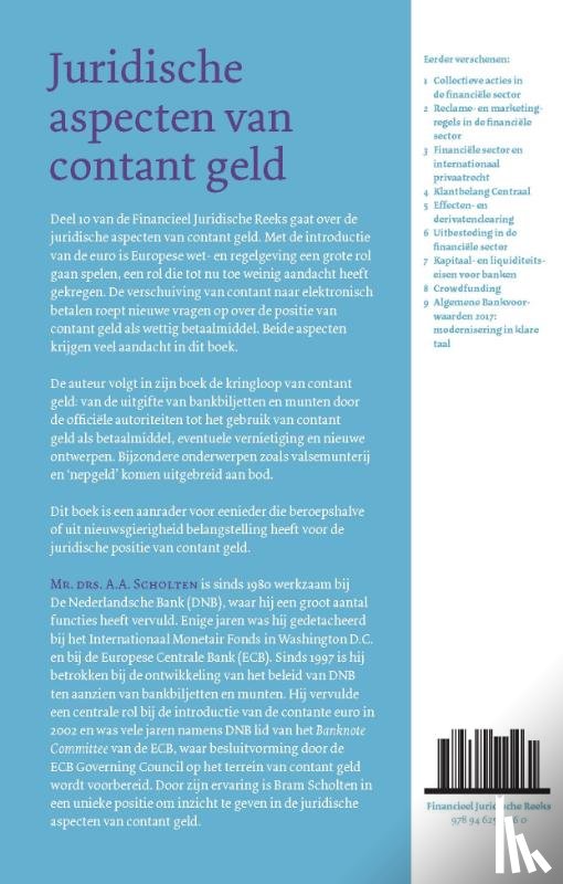 Scholten, A.A. - Juridische aspecten van contant geld