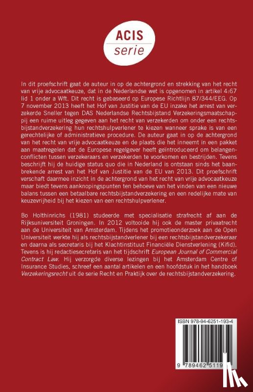 Holthinrichs, D.B. - Vrijheid verzekerd?