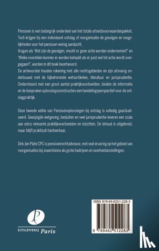 Plate CPC, Dirk-Jan - Pensioenoplossingen bij ontslag