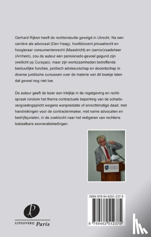 Rijken, Gerhard - Exoneratiebedingen: kleine lettertjes met grote gevolgen