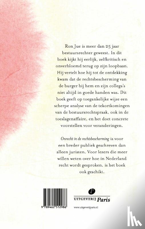 Jue, Ron de - Onrecht in de rechtsbescherming