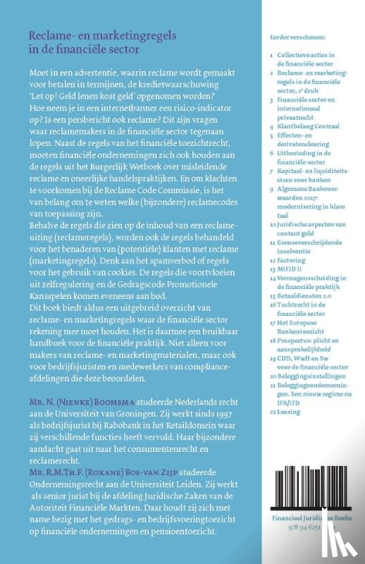 Boomsma, N., Bos-van Zijp, R.M.Th.F. - Reclame- en marketingregels in de financiële sector