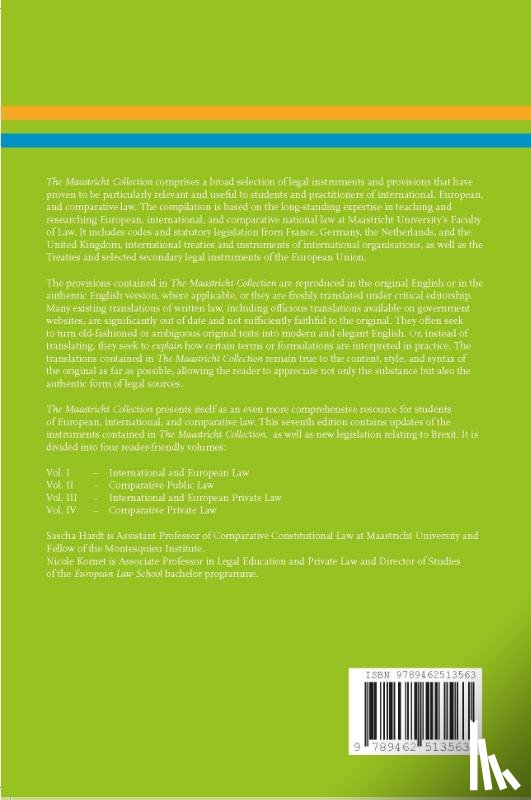 Hardt, Sascha, Kornet, Nicole - Volume III: International and European Law