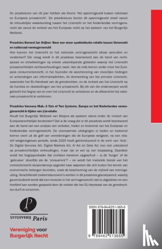 Drijber, B.J., Mak, V. - Het spanningsveld tussen nationaal en Europees privaatrecht