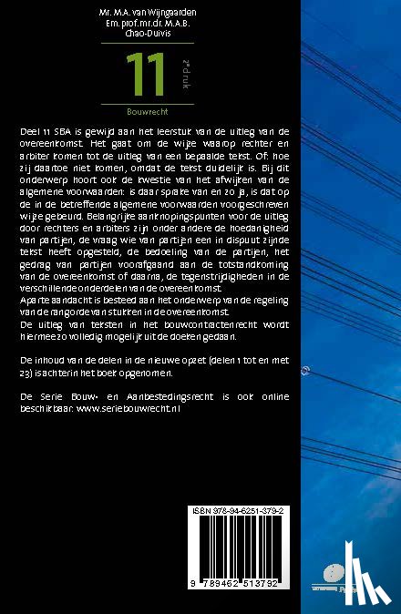 Wijngaarden, M.A. van, Chao-Duivis, M.A.B. - Serie Bouw- en Aanbestedingsrecht 11 Jurisprudentie en regelgeving