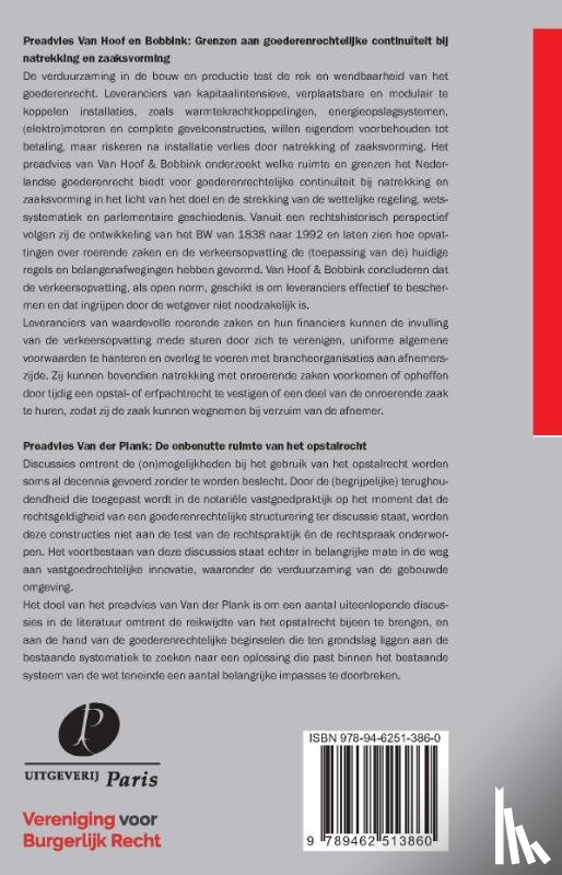 Bobbink, R., Hoof, V.J.M. van, Plank, P.J. van der - Het BW als flexibel kader voor goederenrechtelijke continuïteit