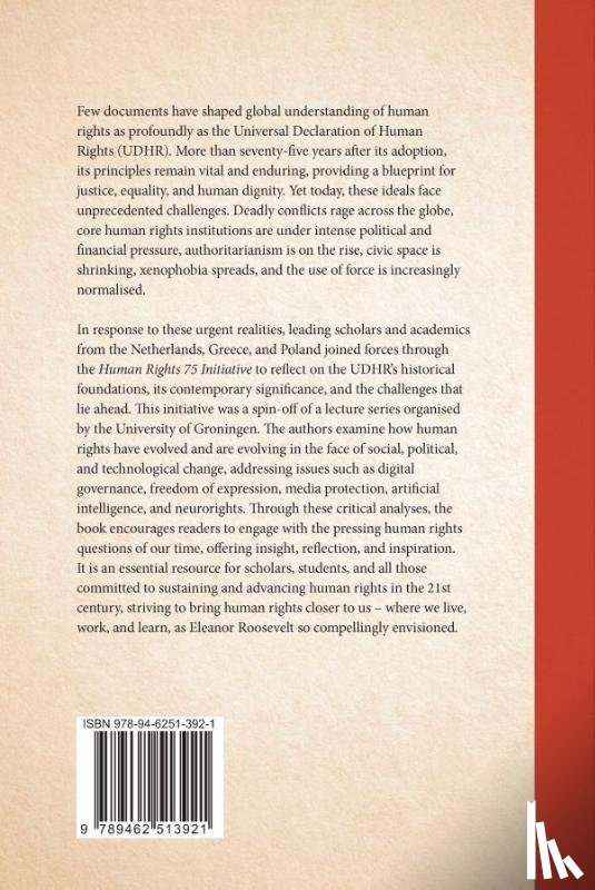 Fragou, Roxani, Berg, Peter A.J. van den, Tassenaar, Vincent - The Universal Declaration of Human Rights at 75 and beyond: historical, contempary, and future perspectives