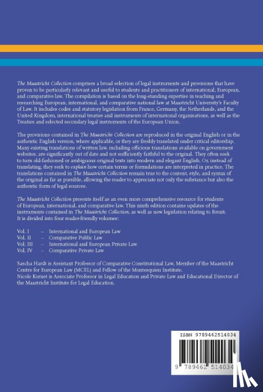  - Volume I International and European Law