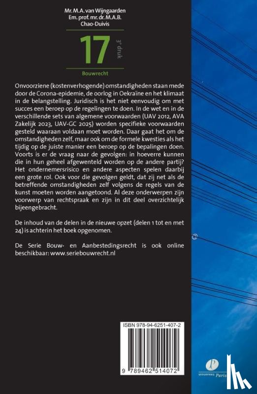 Chao-Duivis, M.A.B., Wijngaarden, M.A. van - Serie Bouw- en Aanbestedingsrecht deel 17