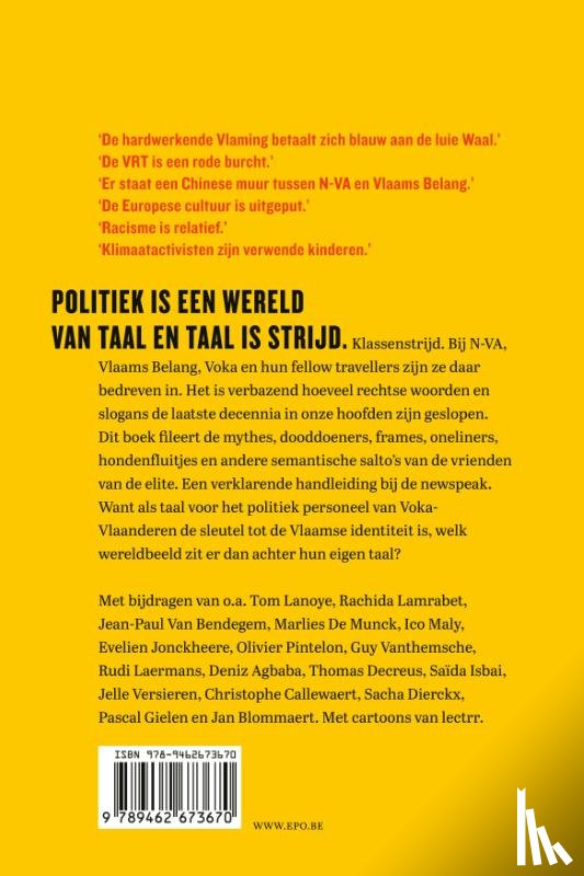 Vanderbeeken, Robrecht - Debatfiches van de Vlaamse elite