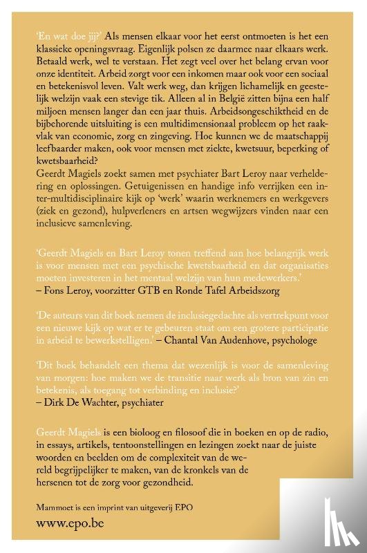 Magiels, Geerdt - Werk / Gezondheid