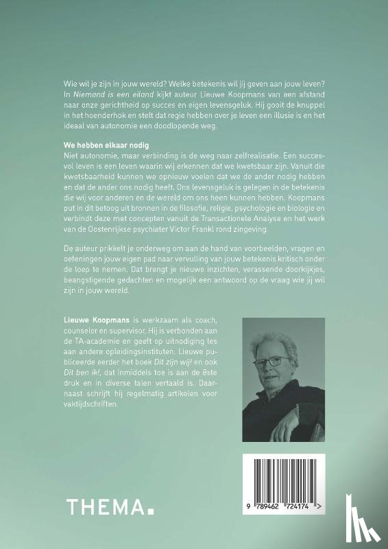 Koopmans, Lieuwe - Niemand is een eiland