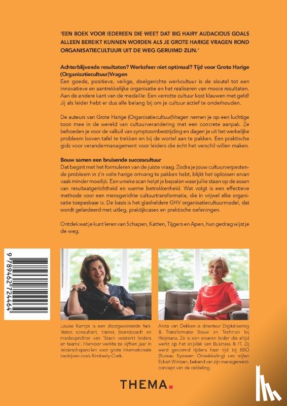 Kemps, Louise, Dekken, Anita van - Grote Harige (Organisatiecultuur)Vragen