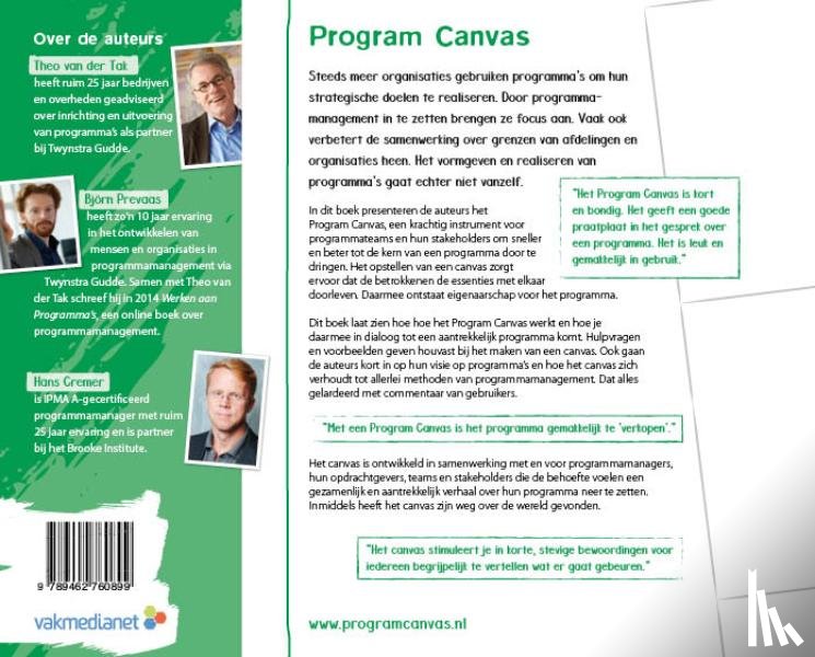 Tak, Theo van der, Prevaas, Björn, Hans, Cremer - Program Canvas