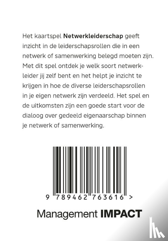 Charro, Félice de, Klaster, Esther, Warmerdam, Christèle - Netwerkleiderschap