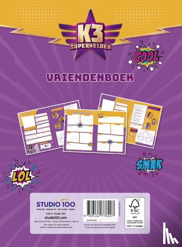 Laenen, Inge - K3: Vriendenboek - Superhelden