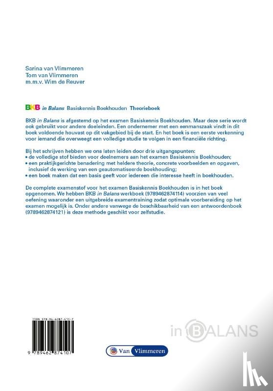 Vlimmeren, Sarina van, Vlimmeren, Tom van - BKB in Balans - theorie