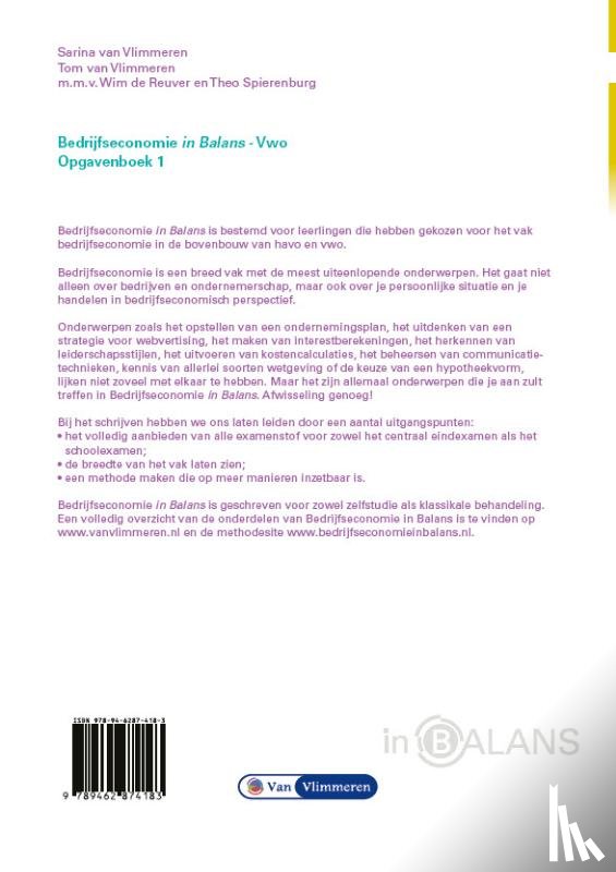 Vlimmeren, Sarina van, Vlimmeren, Tom van - opgavenboek 1