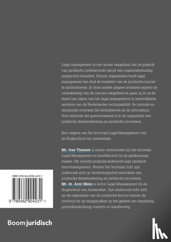 - Legal Management