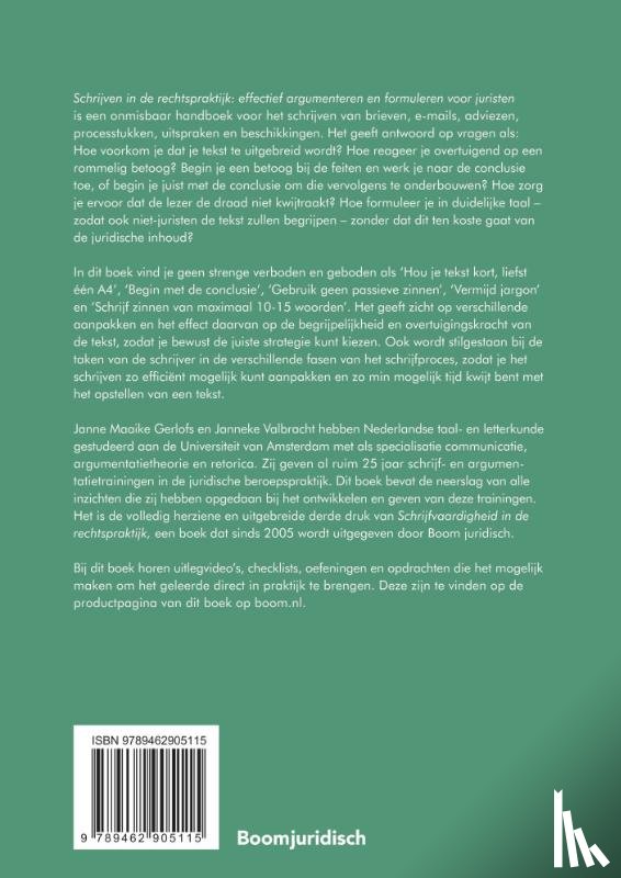 Gerlofs, Janne Maaike, Valbracht, Janneke - Schrijven in de rechtspraktijk