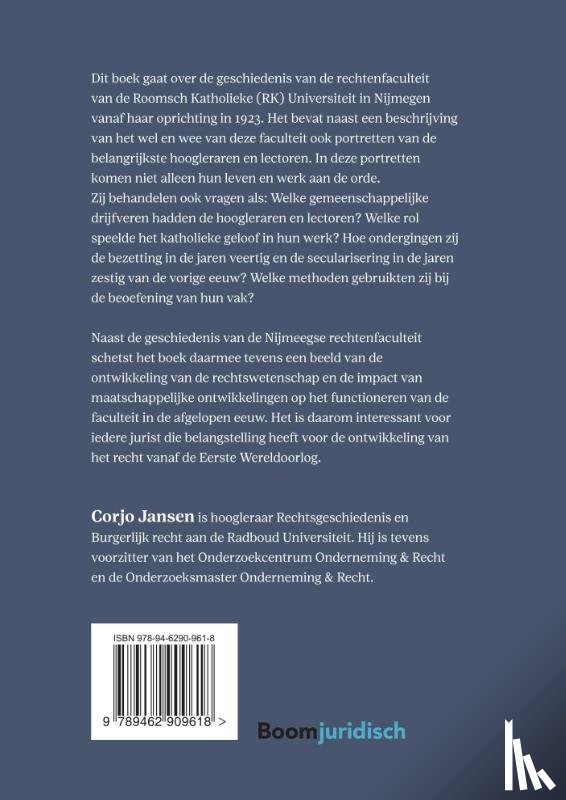 Jansen, C.J.H. - Grepen uit de geschiedenis van de Nijmeegse juridische faculteit (1923-2023)