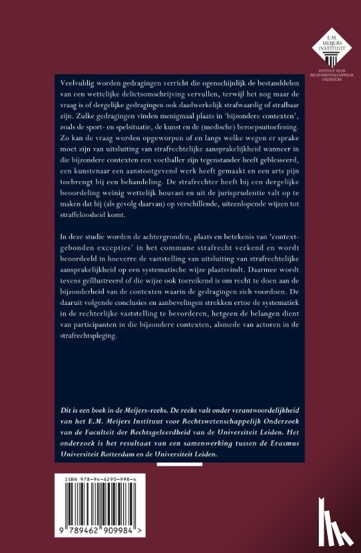 Bakker, S.R. - Uitzonderlijke excepties in het strafrecht