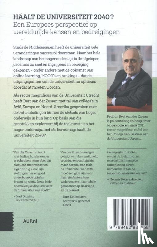 Zwaan, Bert van der - Haalt de universiteit 2040?