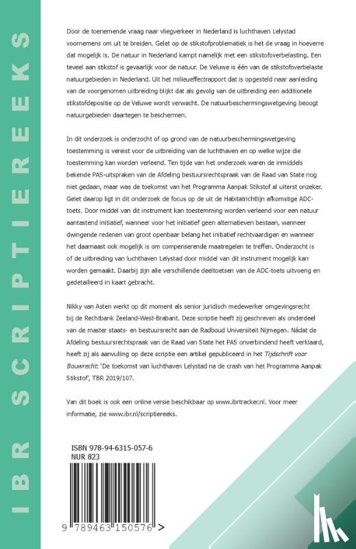 Asten, N. van - De Veluwe versus de uitbreiding van luchthaven Lelystad