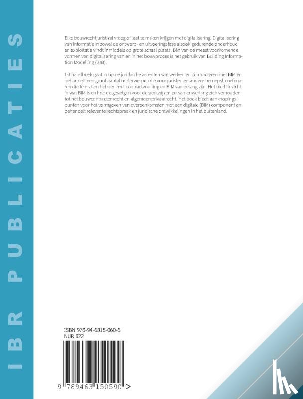 Bruggeman, E.M. - Handboek Juridische aspecten van werken met BIM