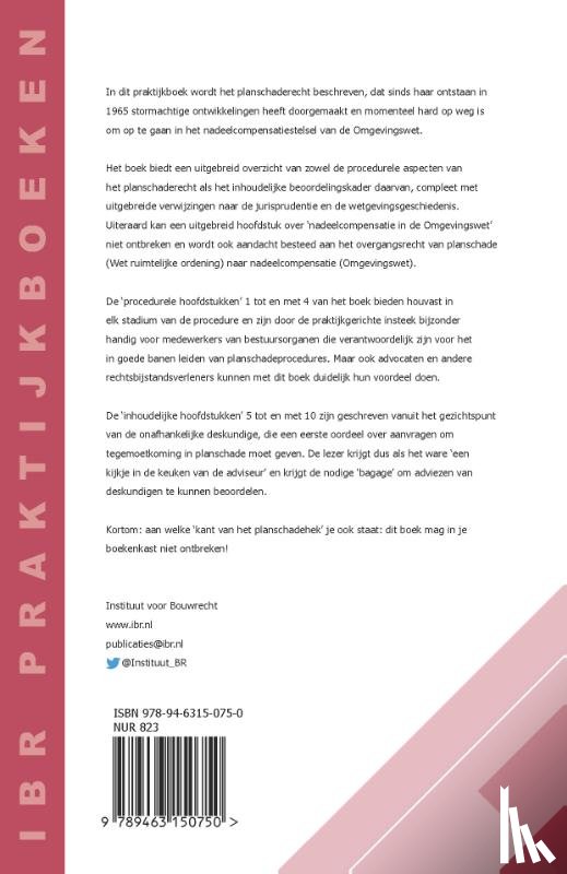 Lee, C.M.L. van der - Praktijkboek ­Planschade