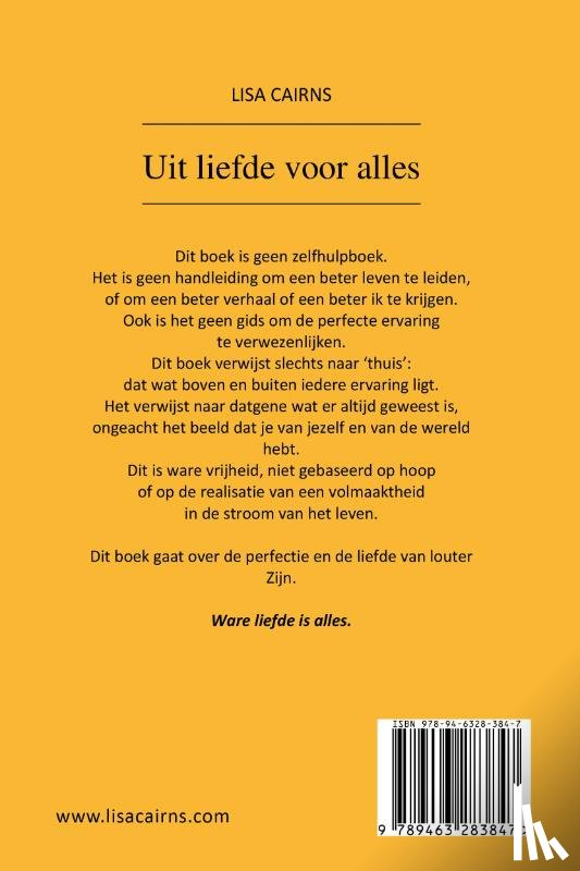 Cairns, Lisa - Uit liefde voor alles