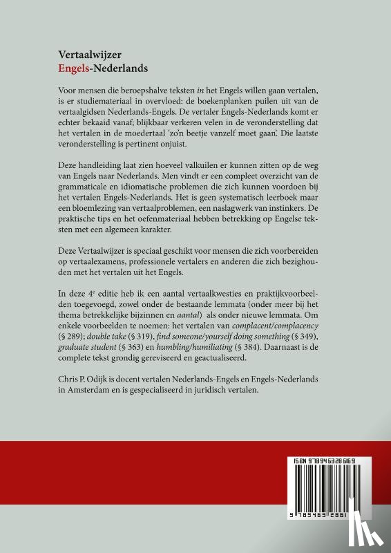 Odijk, Chris P. - Vertaalwijzer Engels Nederlands