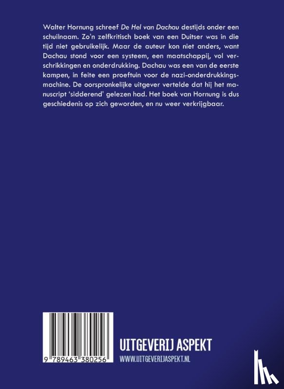 Hornung, Walter - De hel van Dachau