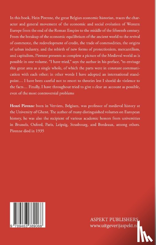 Pirenne, Henri - Economic and Social History of Medieval Europe