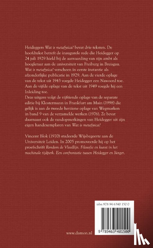 Heidegger, Martin - Wat is metafysica?