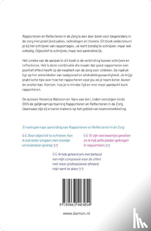 Waleson, Veronica, Linden, Hans van der - Rapporteren en Reflecteren in de Zorg