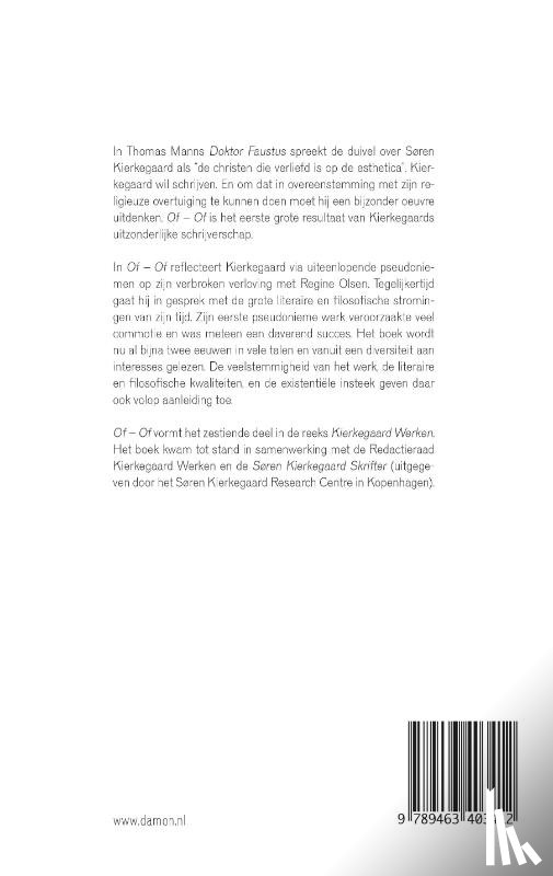 Kierkegaard, Søren - Of - Of