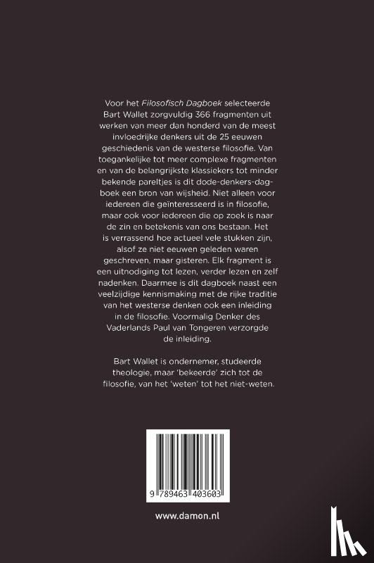 Wallet, Bart, Tongeren, Paul van - Filosofisch Dagboek