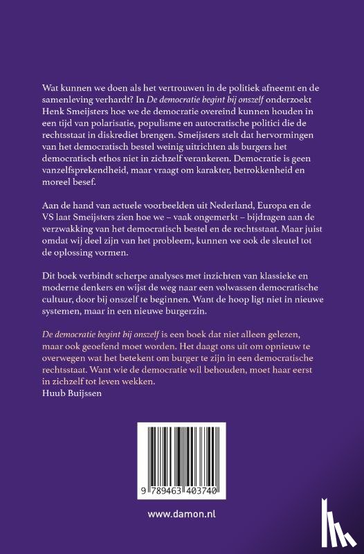 Smeijsters, Henk - De democratie begint bij onszelf