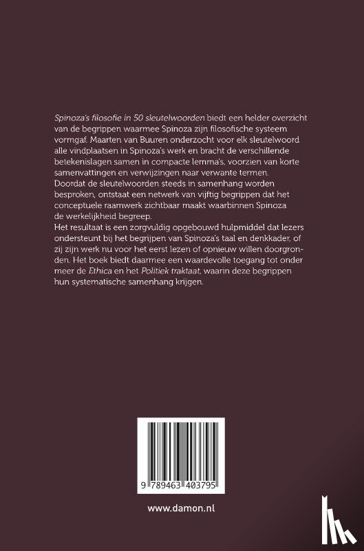 Buuren, Maarten van - Spinoza’s filosofie in 50 sleutelwoorden